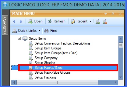 fmcg pack size menu